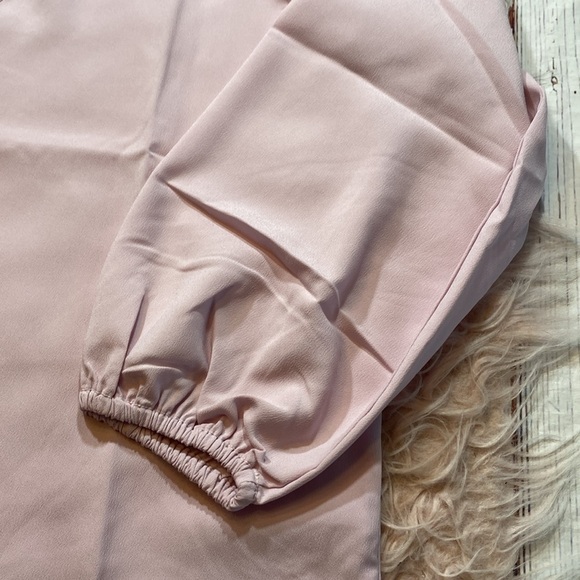 NWT J. Crew Puff-sleeve satin-back crepe top in Lavender sz MT - Picture 5 of 11